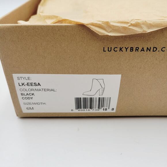 Lucky Brand Eesa Block Heel Booties Women’s Black Sz 6M - Picture 9 of 10